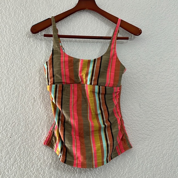 prAna Melody Ruched Tankini Top in Belize main image 0
